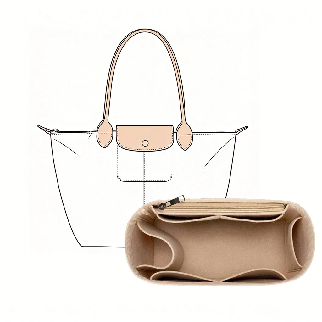 Makeup - Organizador de Bolsa em Feltro, Divisor