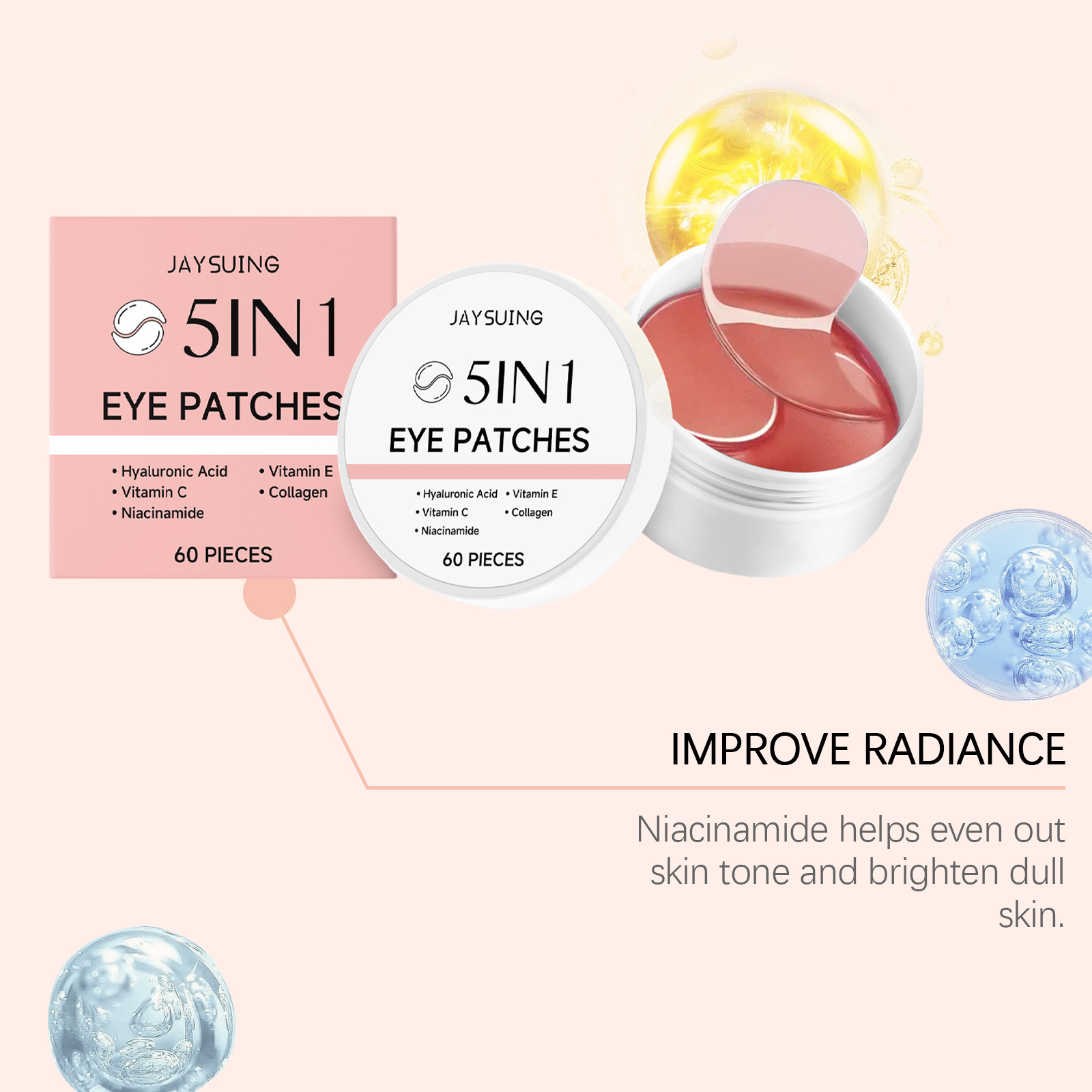 JAYSUING Conjunto de 60 Máscar - Hyaluronic Acid Facial Serum avaliação e preço