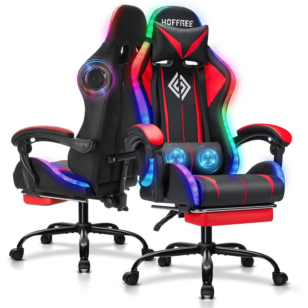 Cadeira Gamer RGB com Alto-fal - Massage avaliação e preço