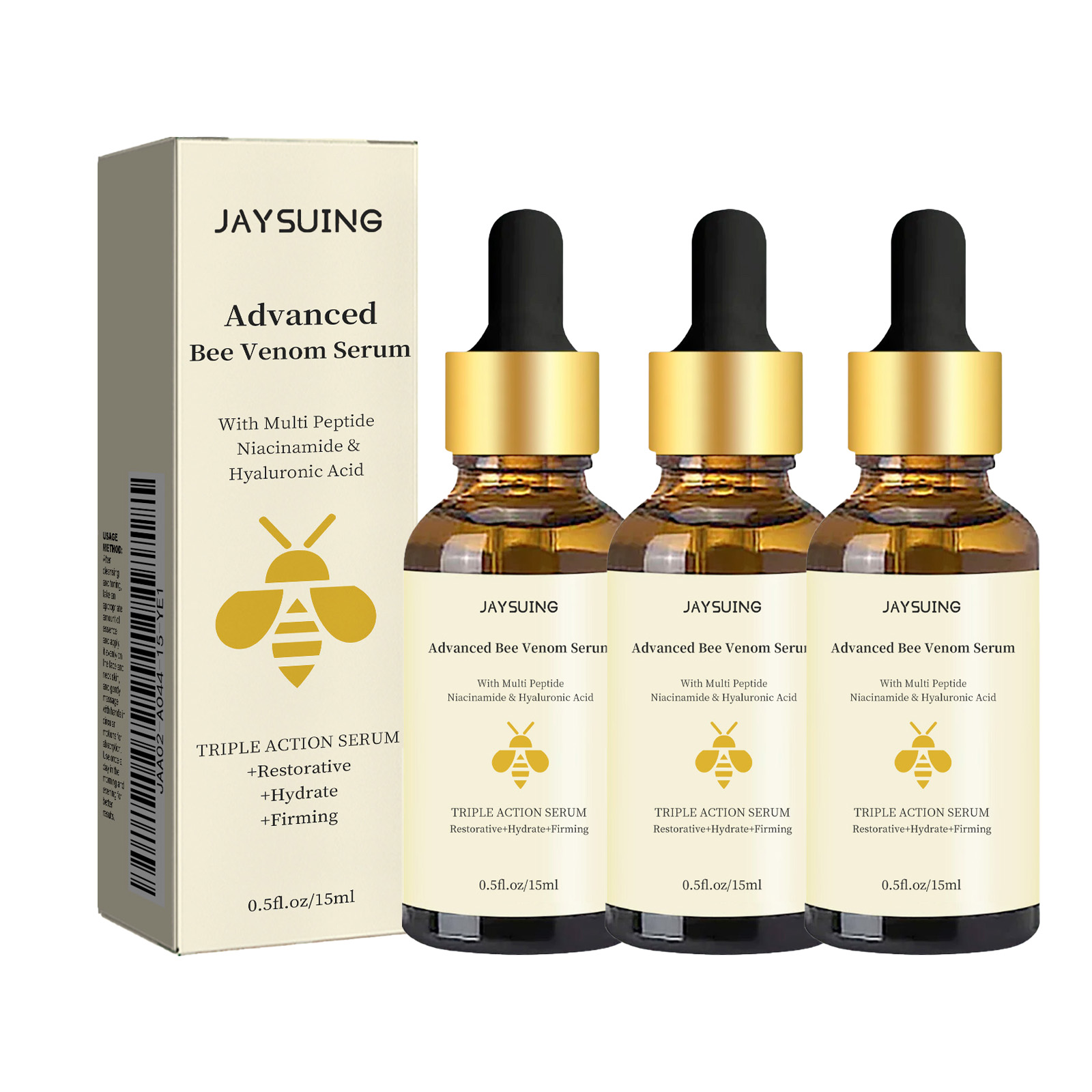 1/2/3 pçs veneno de abelha sor - Hyaluronic Acid Facial Serum avaliação e preço