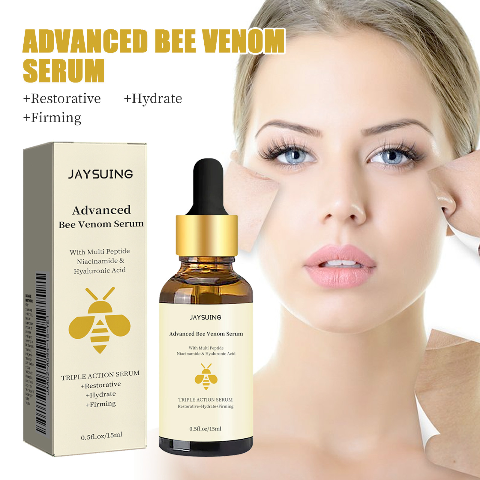 1/2/3 pçs veneno de abelha sor - Hyaluronic Acid Facial Serum avaliação e preço